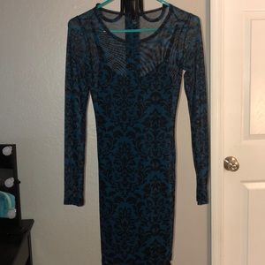Teal long sleeve dress